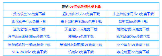 ios免费下载游戏