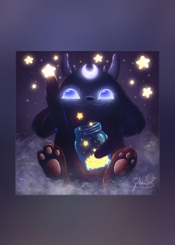 发光的星座卡通壁纸