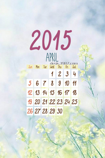 <b>2015年4月日历手机壁纸</b>