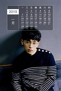2019年1月日历手机壁纸