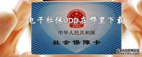 电子社保app在哪里下载