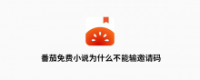 番茄免费小说为什么不能输邀请码