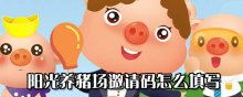 阳光养猪场邀请码怎么填写