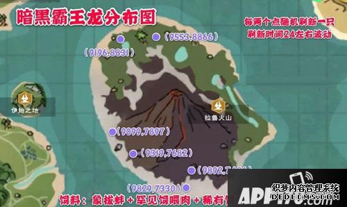 缔造与邪术暗黑霸王龙漫衍所在 暗黑霸王龙刷新纪律