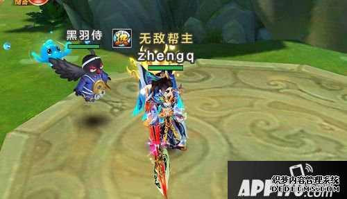 乌鸣报喜 《热血江湖手游》航行宠物黑羽侍进场