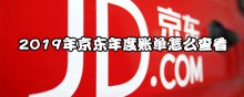 2019年京东年度账单怎么查看