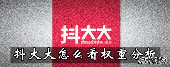 抖大大怎么看权重阐明