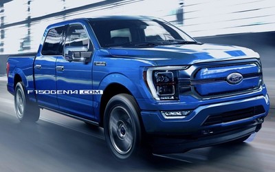 2022电动福特F150皮卡渲染图曝光 大排量皮卡的末日？