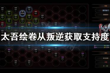 《太吾绘卷》怎么从叛逆获取支持度 从叛逆人获取支持度方法介绍