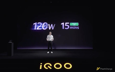 iQOO发布120W超快闪充技术 5分钟充50% 15分钟充满