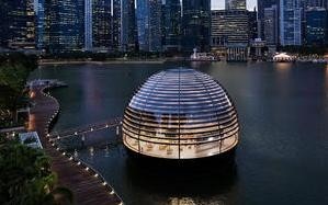 水上玻璃球 新加坡第三家Apple Store将于9月10日开业