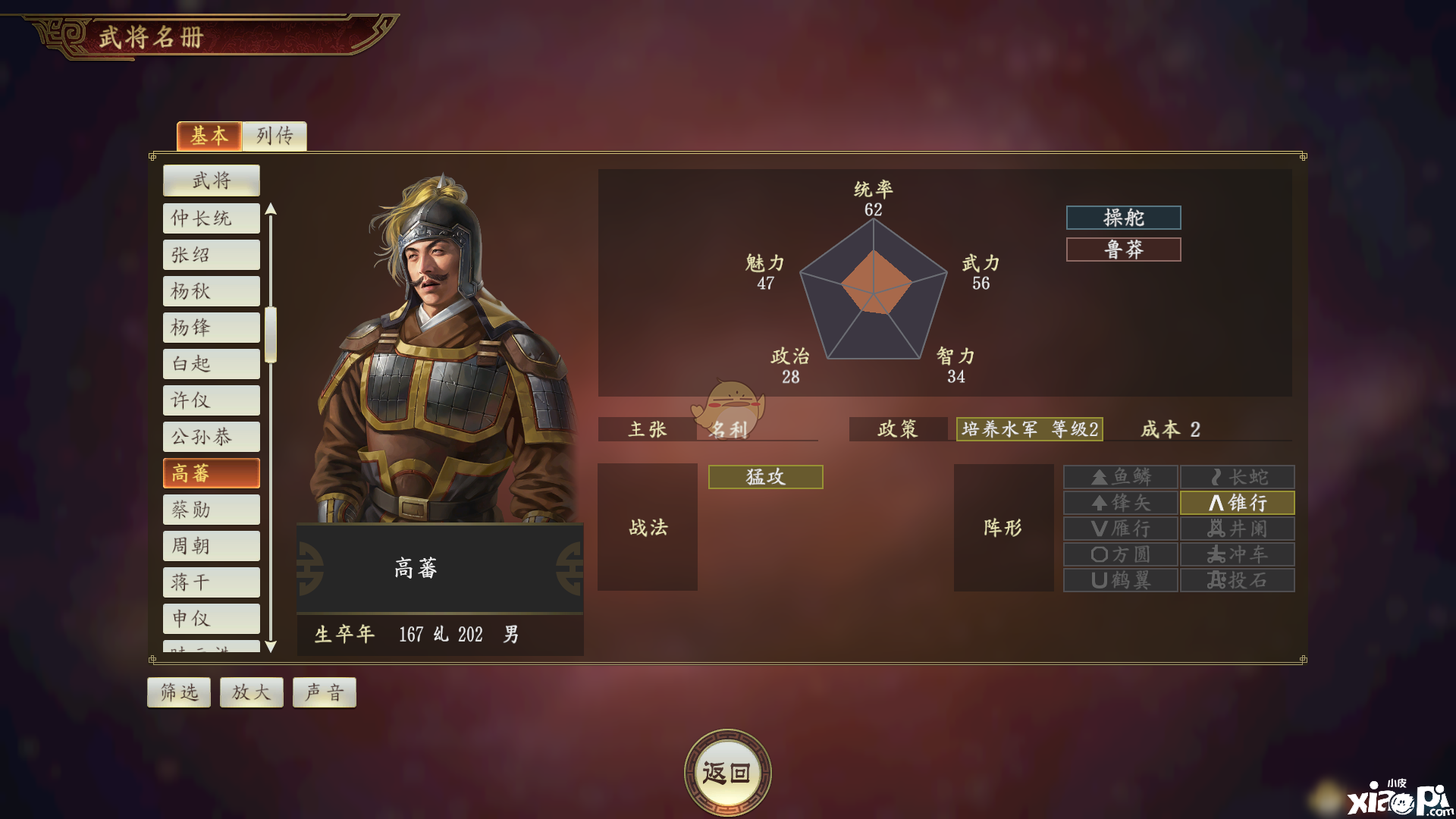 《三国志14》高蕃武将怎么样 高蕃武将点评 