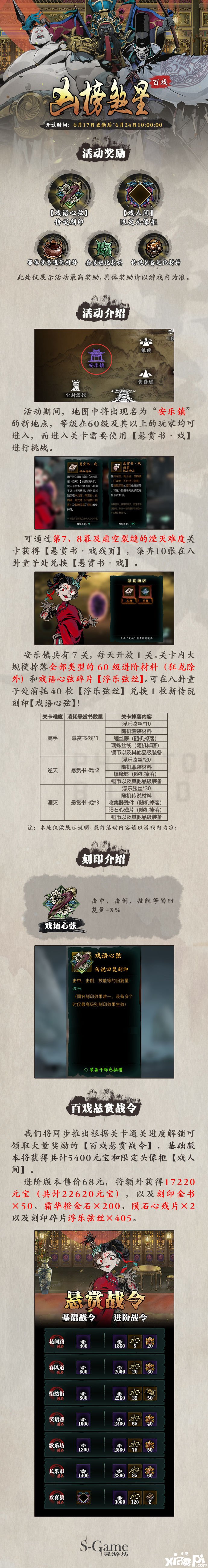 《影之刃3》本周勾当预告 端午安康！
