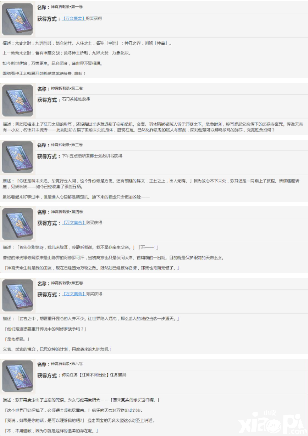 《原神》神霄折戟录书籍故事一览
