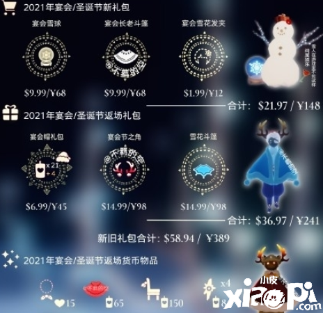 《光遇》2021圣诞返场礼包价值先容