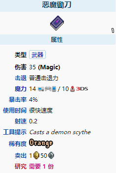 《泰拉瑞亚》恶魔锄刀怎么样