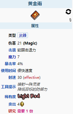《泰拉瑞亚》黄金雨怎么样
