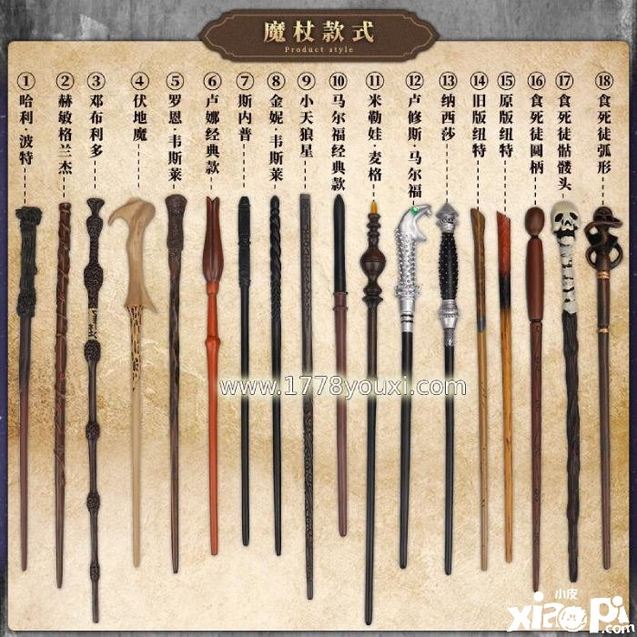 《哈利波特：邪术觉醒》魔杖攻略集，7种魔杖材质杖芯尺寸有什么区别？